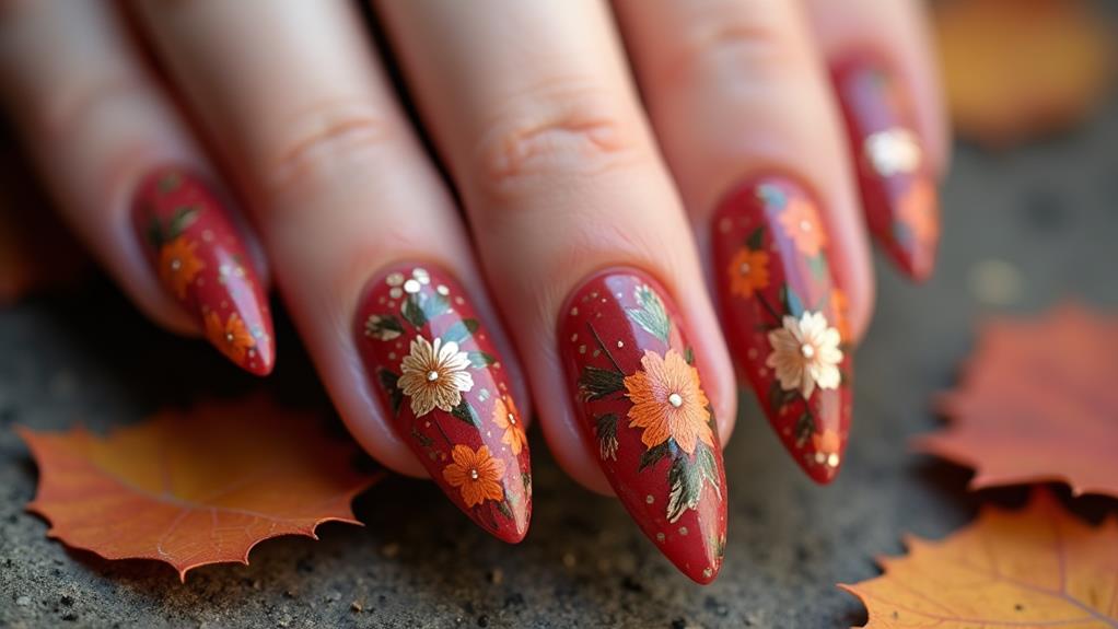 autumn blossom design elements