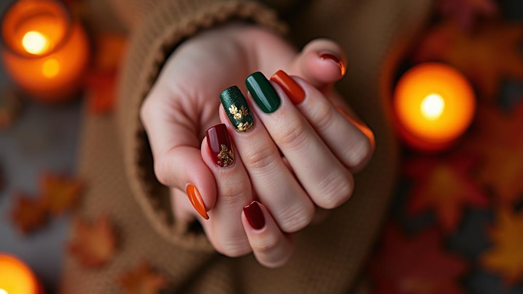 autumn inspired nail art