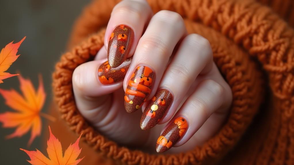 autumn inspired nail art