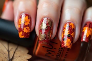 autumn inspired nail art creations