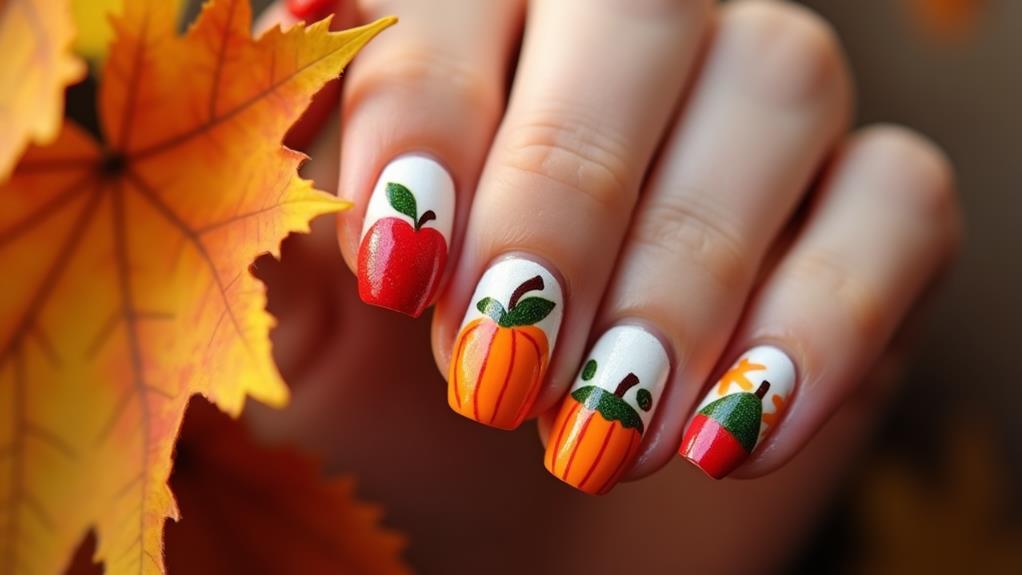 autumn inspired nail design