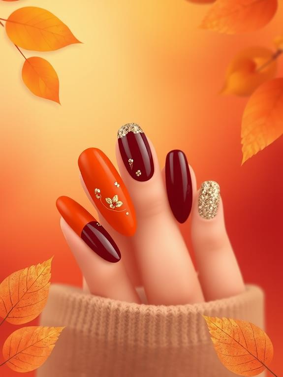 autumn inspired nail designs