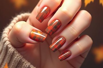 autumn square nail designs