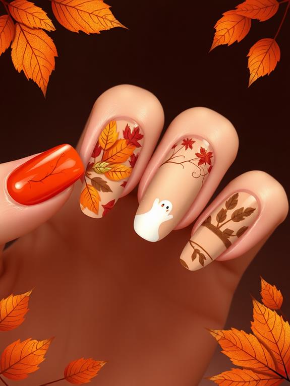 autumn themed leaf patterns