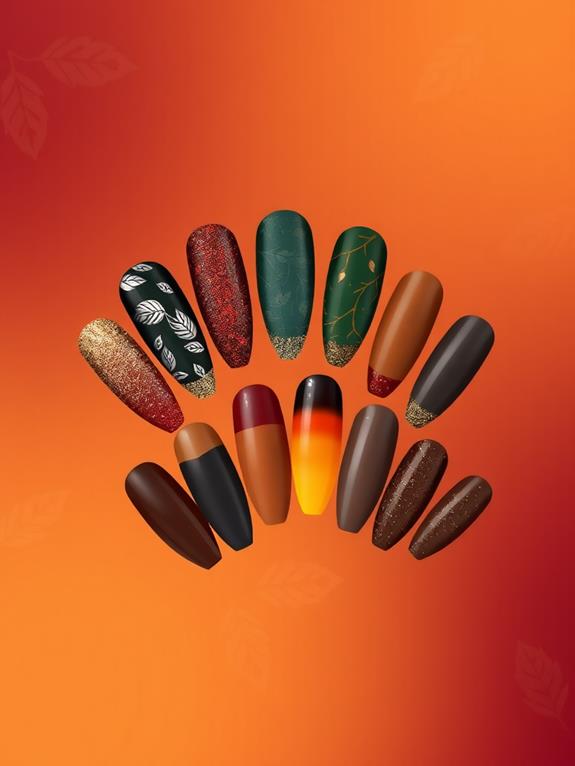 autumn themed nail designs