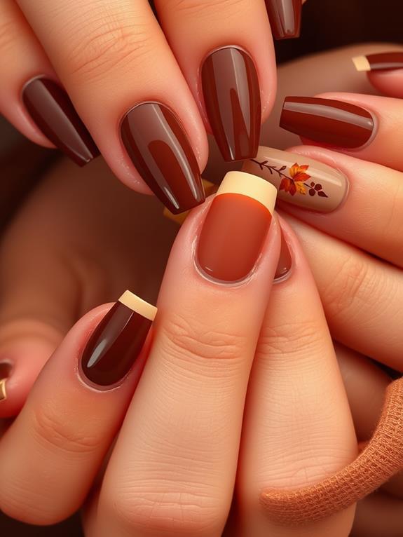 brown nail color pairings