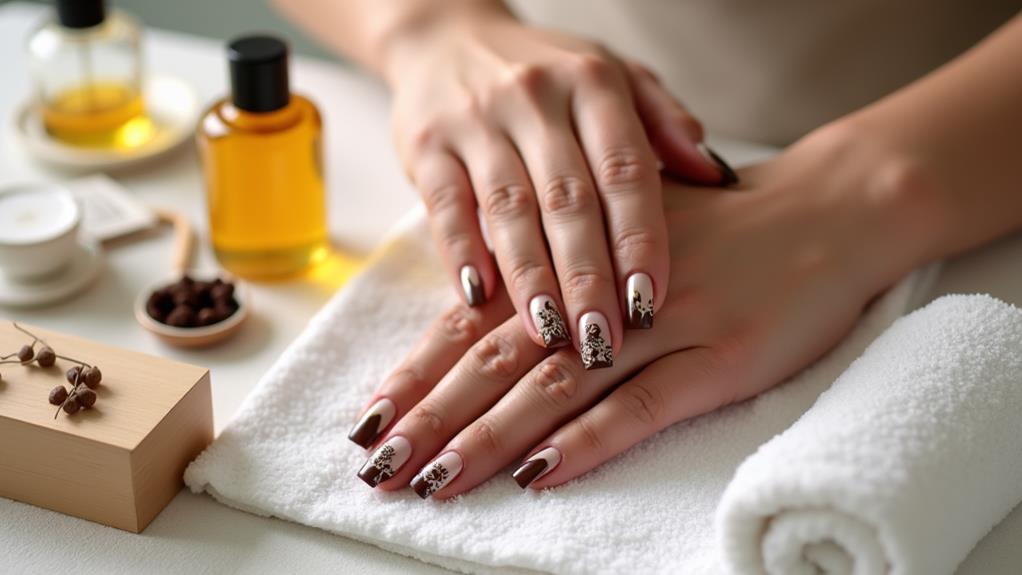 caring for brown nails