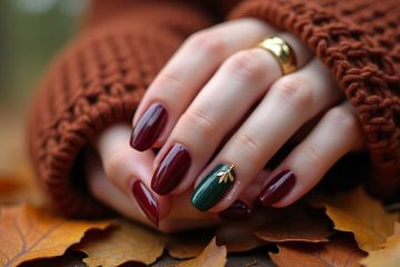 chic fall almond nail designs