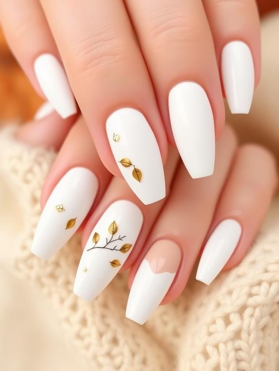 chic white nail designs