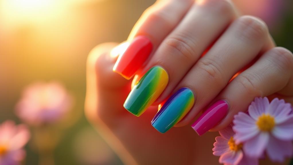 colorful creative nail art