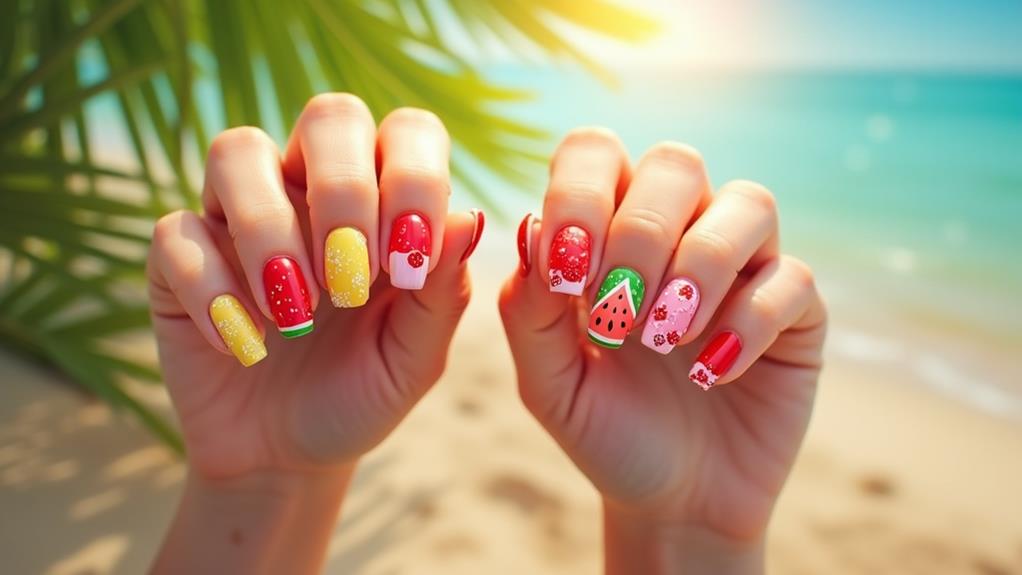 colorful fruit nail designs