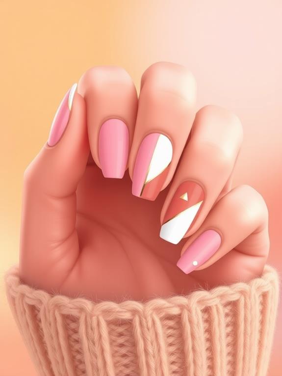 creative geometric nail designs