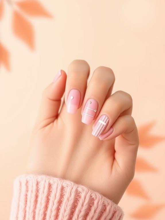 elegant pink nail art