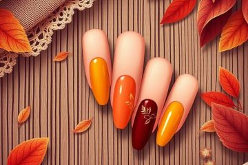 fall wedding nail art