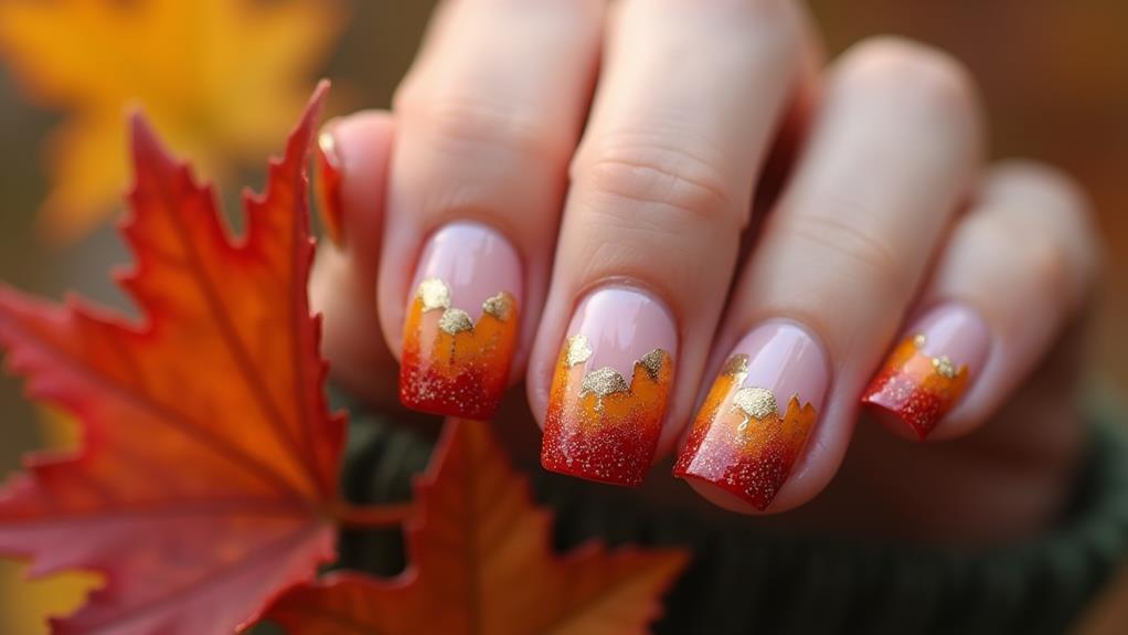 floral inspired nail design