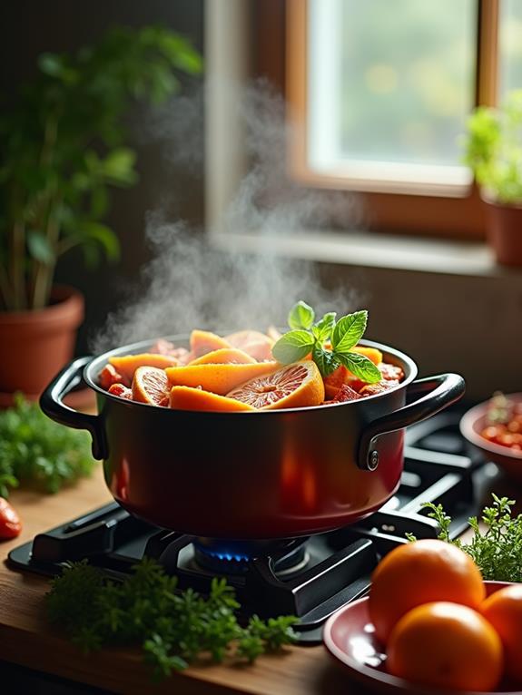 fragrant herbal blend simmering