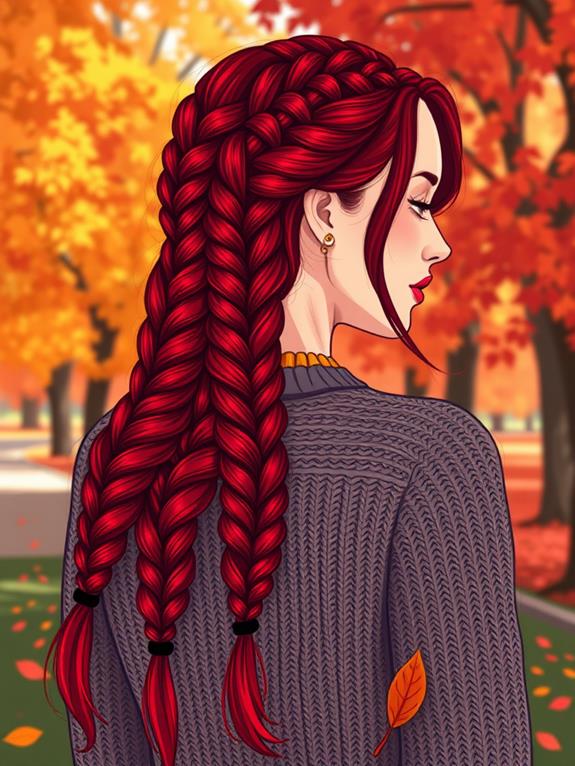 gorgeous ruby braided hairstyles