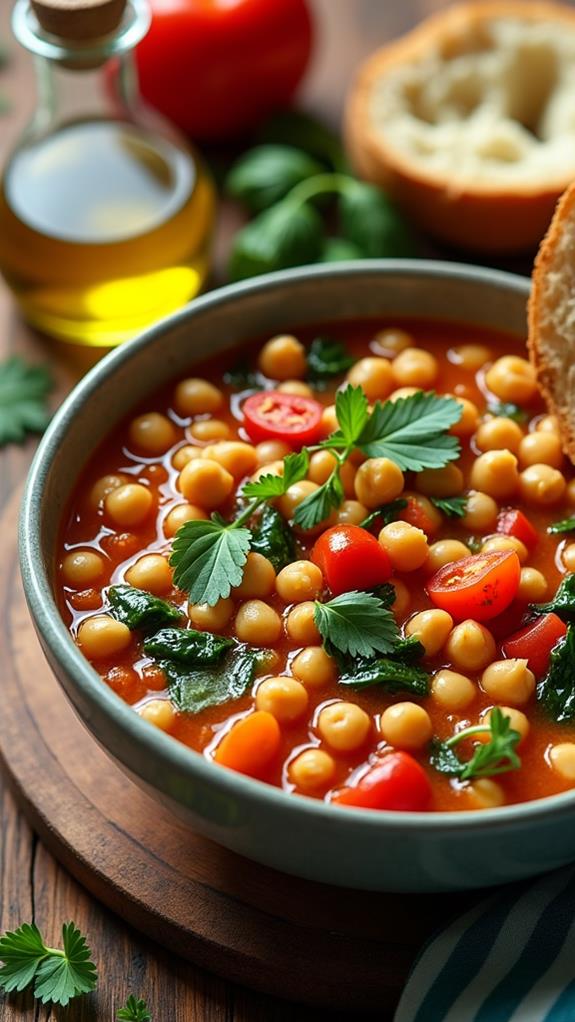 hearty mediterranean chickpea soup