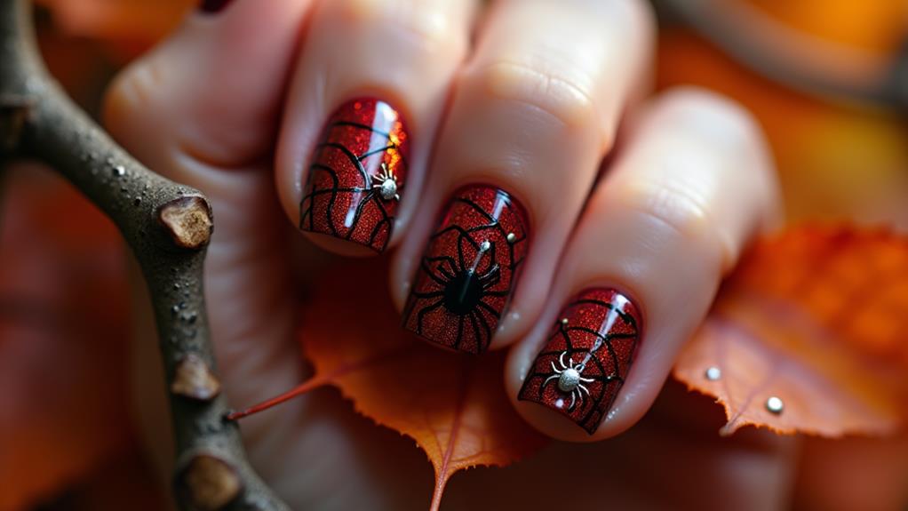 intricate spider web design