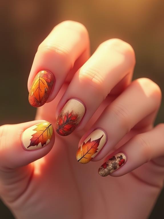 nature inspired nail design