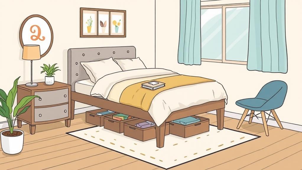 optimize space beneath bed