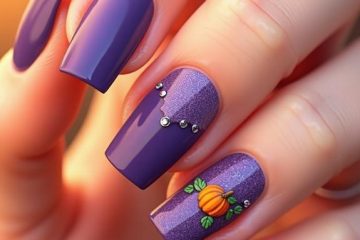 purple fall nail designs