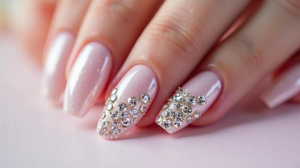 rhinestone embellished chrome finish