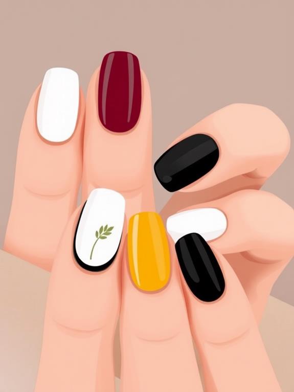 simple autumn nail designs