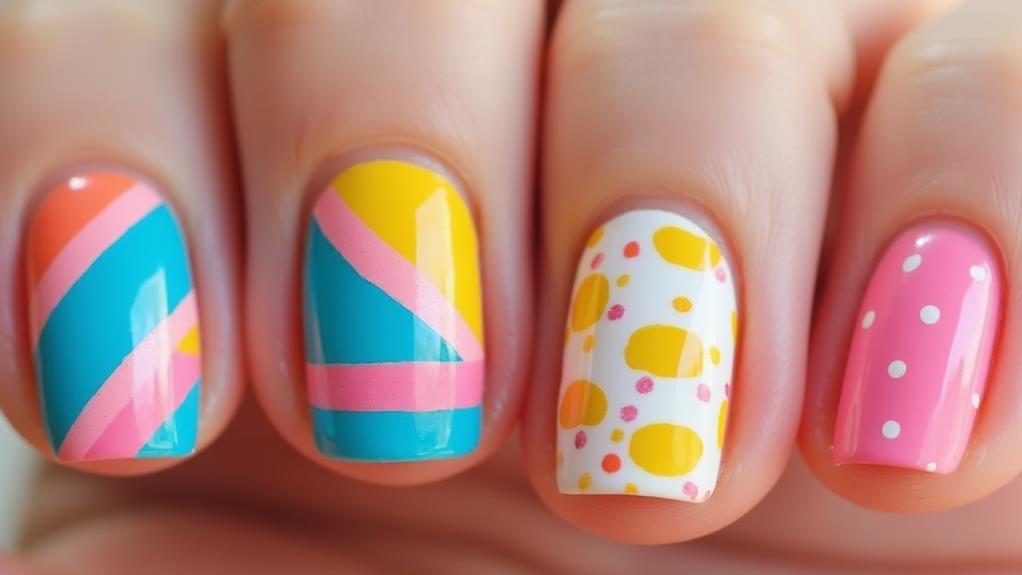 stylish geometric nail designs