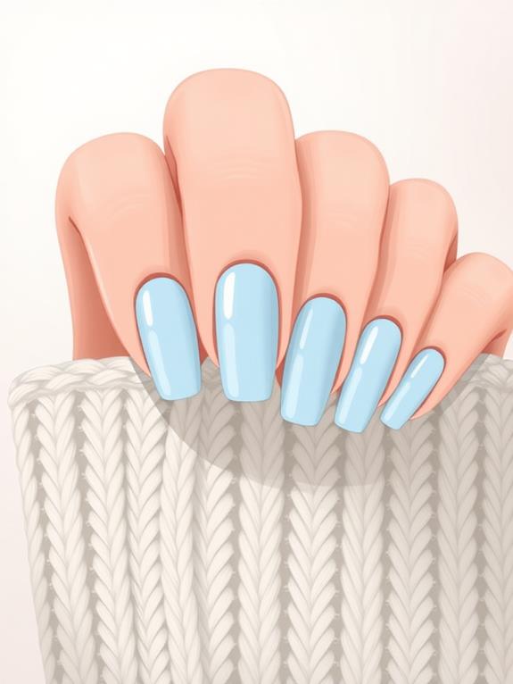 textured cable knit nails