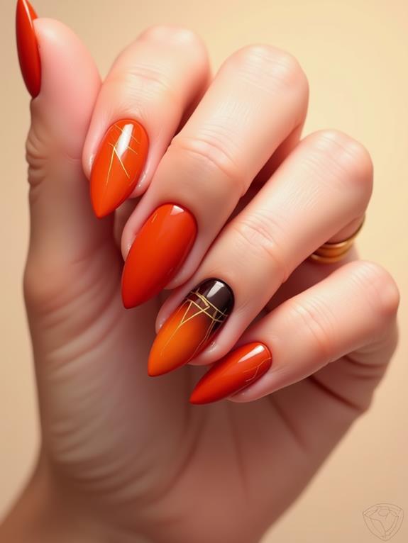 trendy almond shaped nail designs