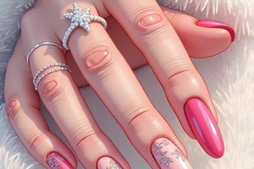 trendy short winter nails