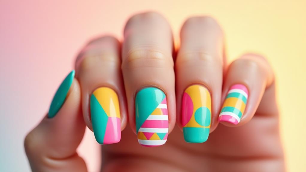 vibrant abstract shape designs