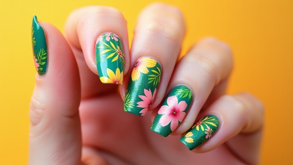 vibrant tropical flower designs